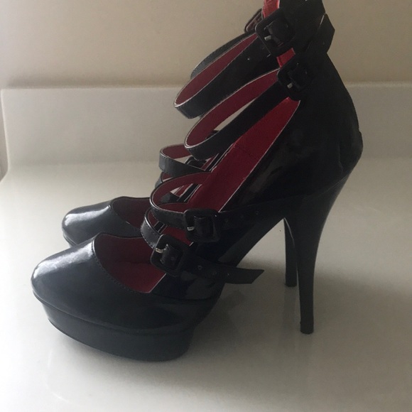 Promise platform strappy stilettos SZ 8.5 - Picture 5 of 10